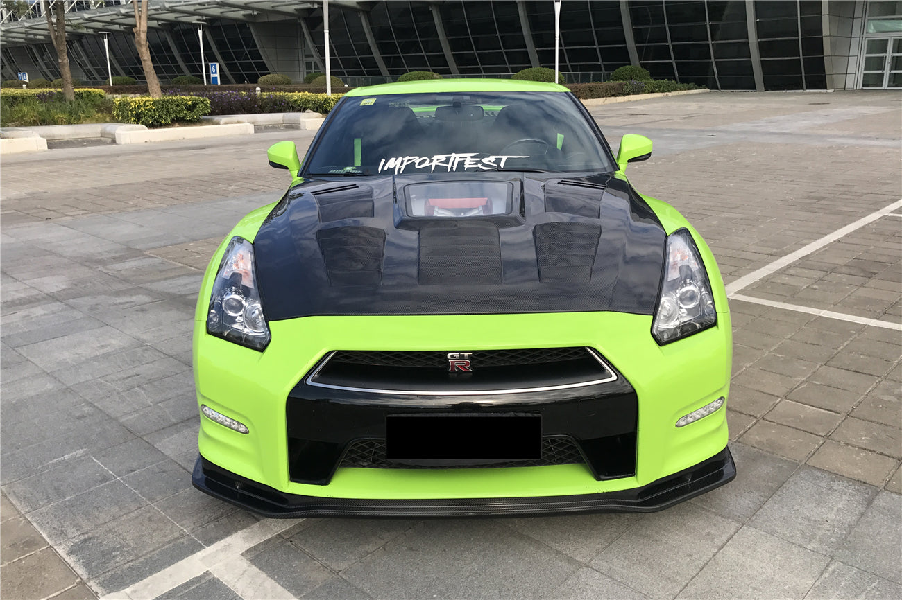 DarwinPro Aerodynamics DarwinPRO GTR R35 DBA NSM Style Partial Carbon Fiber Front Lip - Image 2