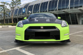 DarwinPro Aerodynamics DarwinPRO GTR R35 DBA NSM Style Partial Carbon Fiber Front Lip - Image 3