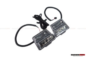 DarwinPro Aerodynamics DarwinPRO GTR R35 EBA Front Bumper LED Day Running Lights - Image 2