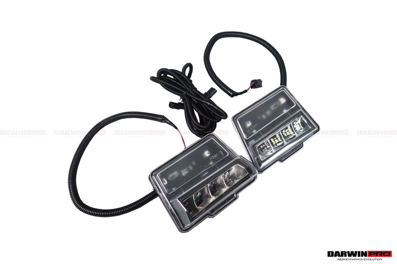 DarwinPro Aerodynamics DarwinPRO GTR R35 EBA Front Bumper LED Day Running Lights - Image 2