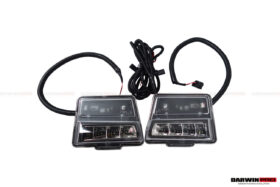 DarwinPro Aerodynamics DarwinPRO GTR R35 EBA Front Bumper LED Day Running Lights - Image 4
