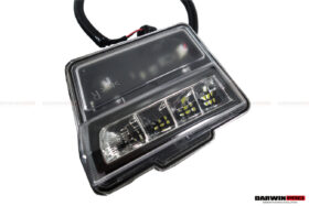 DarwinPro Aerodynamics DarwinPRO GTR R35 EBA Front Bumper LED Day Running Lights - Image 5