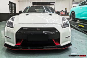 DarwinPro Aerodynamics DarwinPRO GTR R35 CBA DBA Ver15 NSM Style Partial Carbon Fiber Front Bumper - Image 5