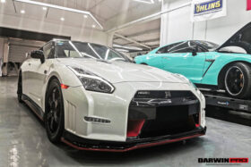 DarwinPro Aerodynamics DarwinPRO GTR R35 CBA DBA Ver15 NSM Style Partial Carbon Fiber Front Bumper - Image 6