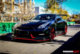DarwinPro Aerodynamics DarwinPRO GTR R35 CBA DBA Ver15 NSM Style Partial Carbon Fiber Front Bumper - Image 2