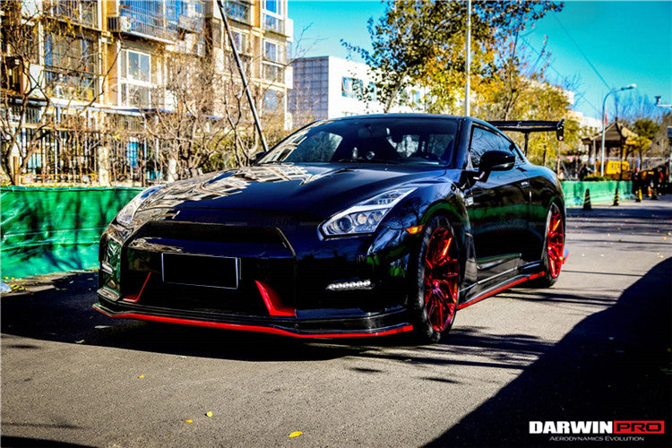 DarwinPro Aerodynamics DarwinPRO GTR R35 CBA DBA Ver15 NSM Style Partial Carbon Fiber Front Bumper - Image 2