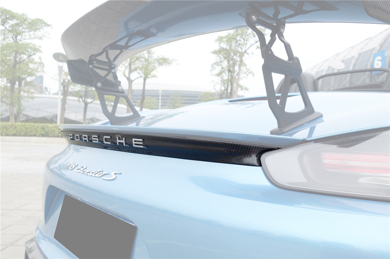 DarwinPro Aerodynamics DarwinPRO 718 Cayman And Boxster BKSS Style Carbon Fiber Rear Trim