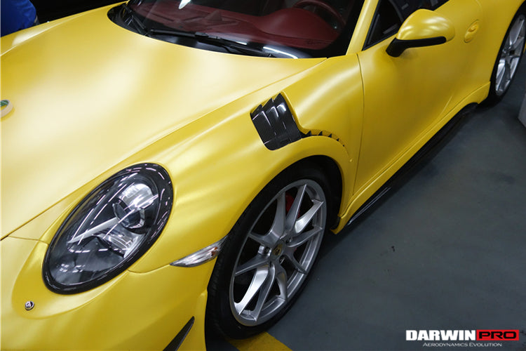 DarwinPro Aerodynamics DarwinPRO 911 991.1 2C 4C GT3 Convert GT3RS Style Partial Carbon Fiber Fender (Fits Carrera, Targa S,