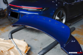 DarwinPRO 2019-2024 Porsche 911 992 Targa & Cabriolet BKSS Style Ducktail Trunk Wing - image 5