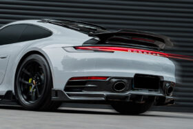 DarwinPRO 2019-2024 Porsche 911 992 Carbon Fiber Rear Lip DarwinPRO (BKSS) Fits Carrera, S, 4, 4S, Targa, Cabriolet - image 1
