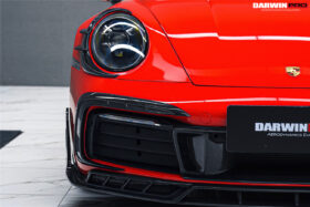 DarwinPRO 2019-2024 Porsche 911 992 Carbon Fiber Front Bumper Vent Trims DarwinPRO (BKSSII) Fits Carrera, S, 4, 4S, Targa, Cabriolet - image 10