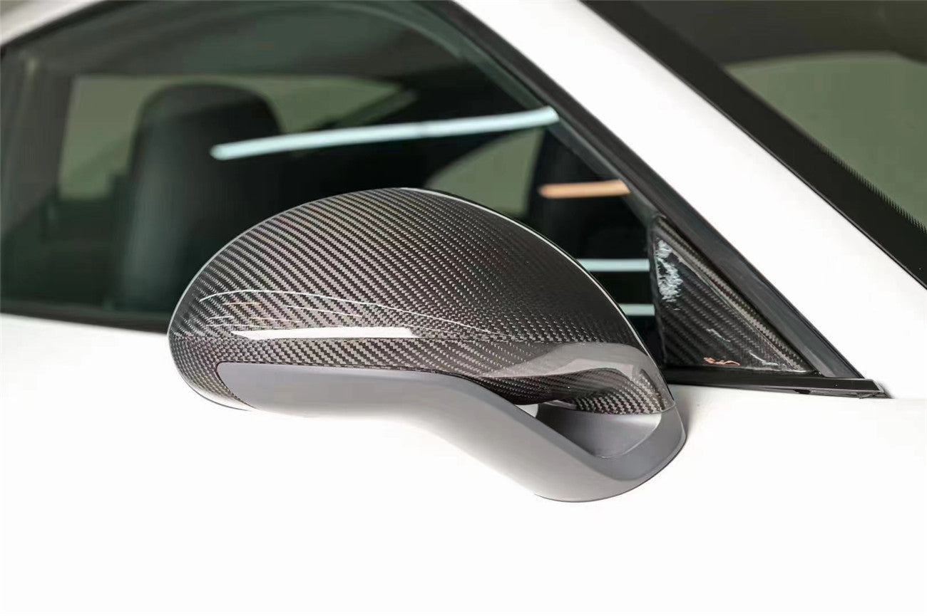 DarwinPRO 2012-2019 Porsche 911 991 Carrera, Cabriolet,  Targa, Turbo | 981 Cayman, Boxster OEM Sport Style Dry Carbon Fiber Mirror Housing Replacement