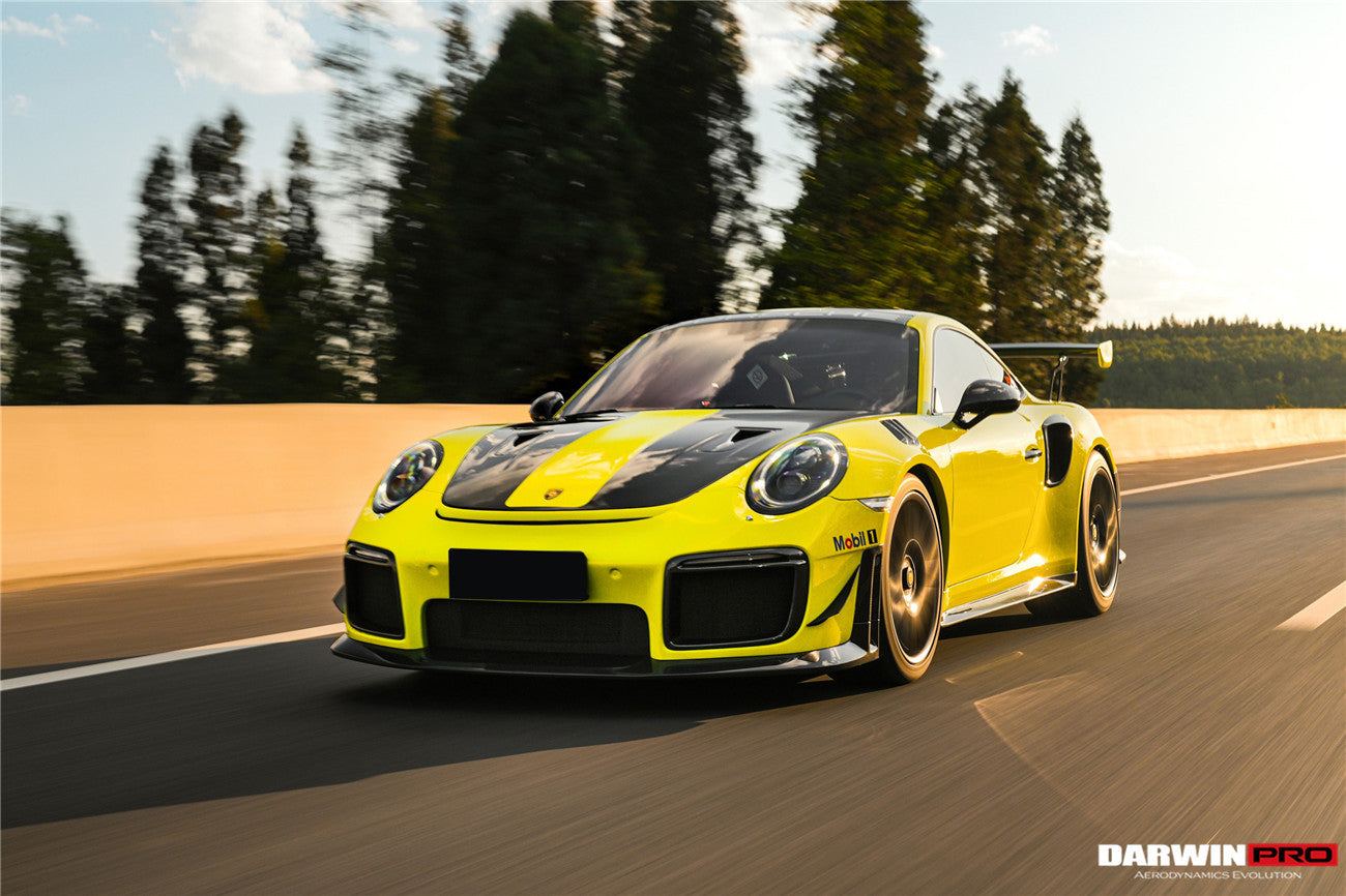 DarwinPro Aerodynamics DarwinPRO 911 991 Turbo S GT2RS Style Partial Carbon Fiber Front Bumper and Fender - Image 2