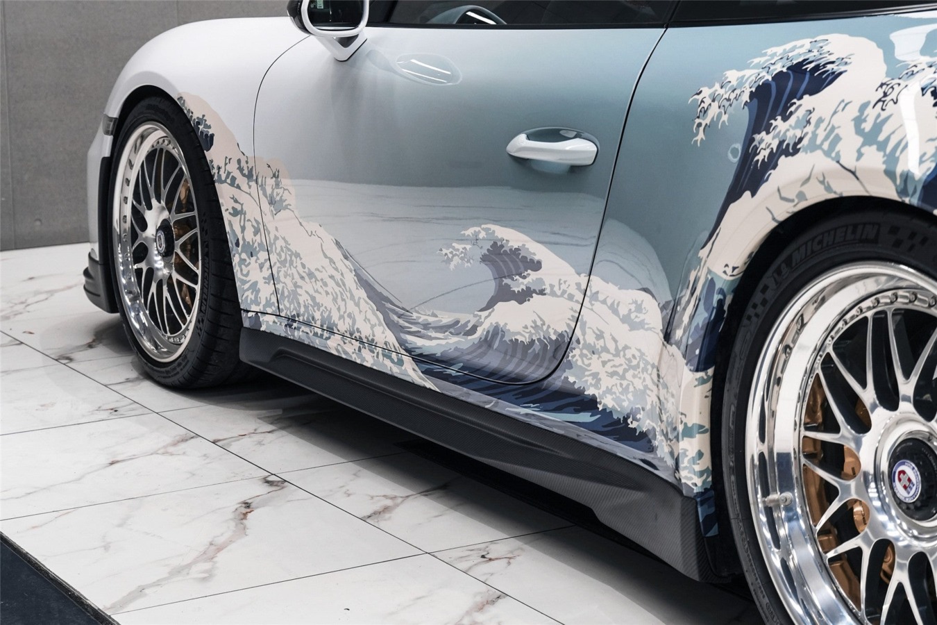 DarwinPRO 2017-2019 Porsche 911 991.2 GT3 Only BKSS Style Carbon Fiber Side Skirts