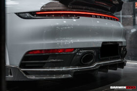 DarwinPRO 2019-2024 Porsche 911 992 Carbon Fiber Rear Lip DarwinPRO (BKSS) Fits Carrera, S, 4, 4S, Targa, Cabriolet - image 2