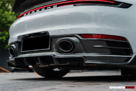 DarwinPRO 2019-2024 Porsche 911 992 Carbon Fiber Rear Lip DarwinPRO (BKSS) Fits Carrera, S, 4, 4S, Targa, Cabriolet - image 5