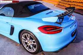DarwinPro Aerodynamics DarwinPRO 718 981 Boxster Cayman GT4 Style Style Carbon Fiber Trunk Spoiler Wing - Image 8