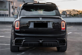 DarwinPRO 2018-2024 Rolls-Royce Cullinan BKSS Style Carbon Fiber Rear Lip Diffuser With Exhaust tips - image 1