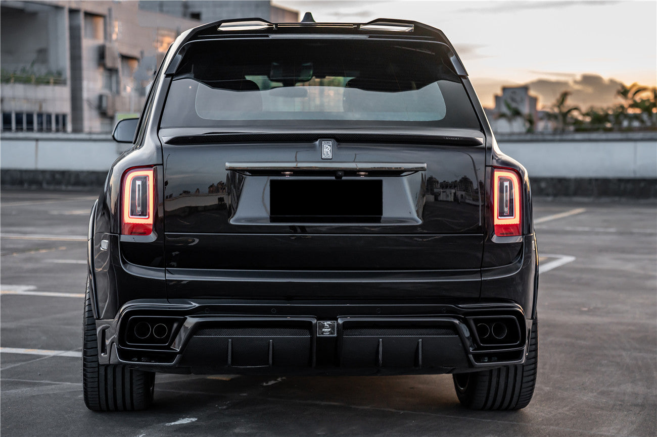 DarwinPRO 2018-2024 Rolls-Royce Cullinan BKSS Style Carbon Fiber Rear Lip Diffuser With Exhaust tips