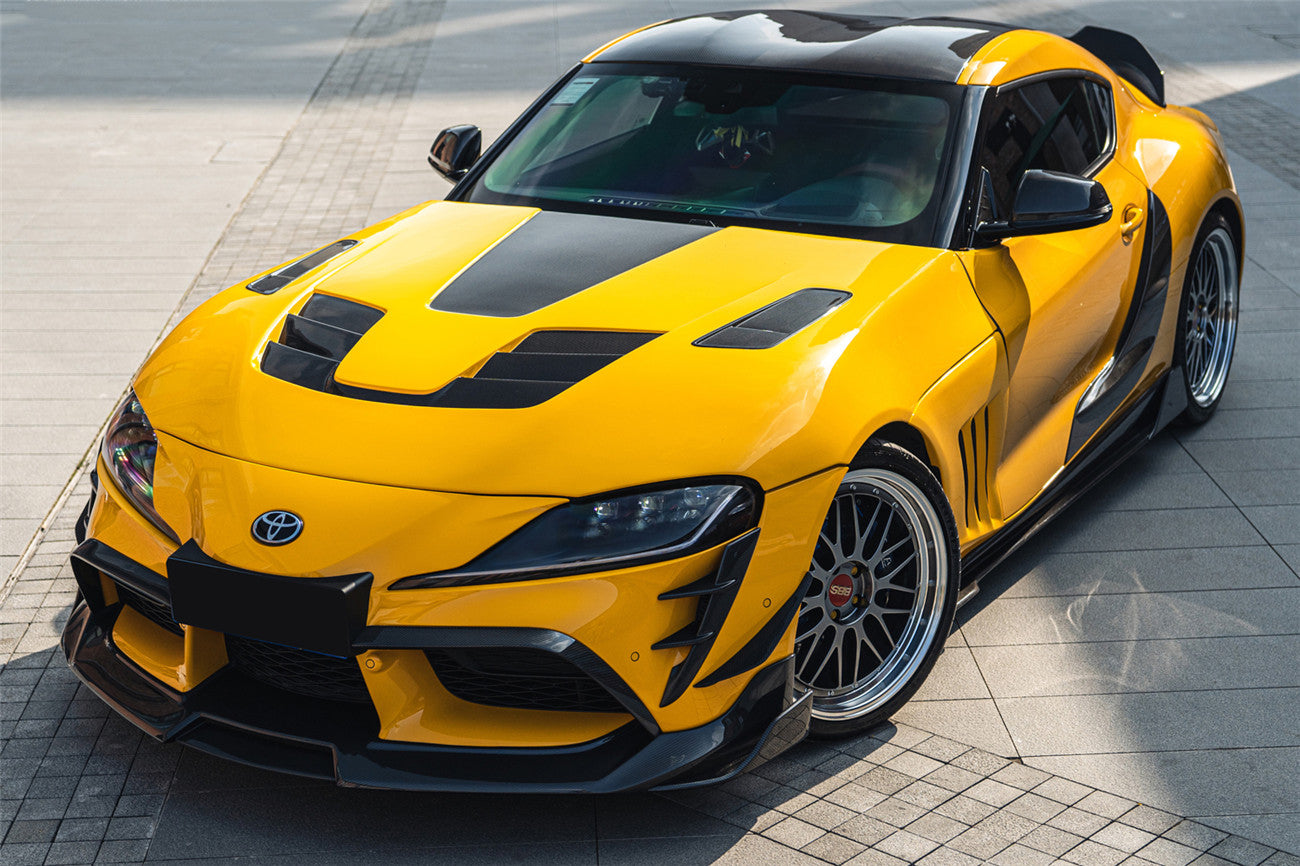 DarwinPRO 2019-UP Toyota GR Supra (J29 & DB) A90 A91 BKSS Style Carbon Fiber Front Canards