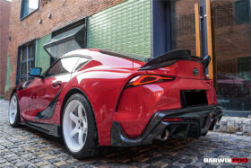 DarwinPRO 2019-UP Toyota GR Supra (J29 & DB) A90 A91 BKSS Style Carbon Fiber Rear Diffuser Lip - image 5