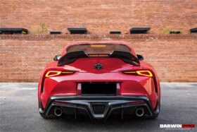 DarwinPRO 2019-UP Toyota GR Supra (J29 & DB) A90 A91 BKSS Style Carbon Fiber Trunk Spoiler with LED Light - image 6
