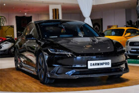 DarwinPRO 2024-2026 Tesla Model 3 Highland RWD AWD Carbon Fiber IMP Design Front Lip（DONT FIT PERFORMANCE） - image 1
