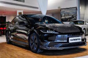 DarwinPRO 2024-2026 Tesla Model 3 Highland RWD AWD Carbon Fiber IMP Design Front Lip（DONT FIT PERFORMANCE） - image 2