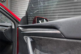 DarwinPRO 2020-2023 Tesla Model 3 Y OEM Style Autoclave Carbon Fiber Door Trim Interior Replacement - image 1