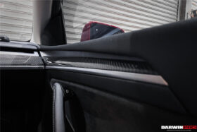 DarwinPRO 2020-2023 Tesla Model 3 Y OEM Style Autoclave Carbon Fiber Door Trim Interior Replacement - image 2