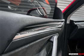 DarwinPRO 2020-2023 Tesla Model 3 Y OEM Style Autoclave Carbon Fiber Door Trim Interior Replacement - image 5