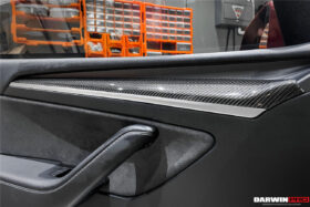 DarwinPRO 2020-2023 Tesla Model 3 Y OEM Style Autoclave Carbon Fiber Door Trim Interior Replacement - image 7