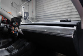 DarwinPRO 2020-2023 Tesla Model 3 Y OEM Style Autoclave Carbon Fiber Dashboard Trim Interior Replacement - image 1