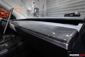 DarwinPRO 2020-2023 Tesla Model 3 Y OEM Style Autoclave Carbon Fiber Dashboard Trim Interior Replacement - image 3