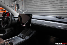 DarwinPRO 2020-2023 Tesla Model 3 Y OEM Style Autoclave Carbon Fiber Dashboard Trim Interior Replacement - image 4