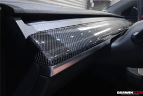 DarwinPRO 2020-2023 Tesla Model 3 Y OEM Style Autoclave Carbon Fiber Dashboard Trim Interior Replacement - image 7