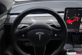 DarwinPRO 2020-2023 Tesla Model 3 Y OEM Style Autoclave Carbon Fiber Dashboard Trim Interior Replacement - image 8