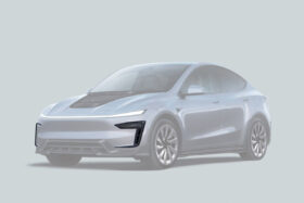 DarwinPRO 2025-UP Tesla Model Y Refresh OX Style Autoclave Carbon Fiber Daytime Running Light Cover - image 1