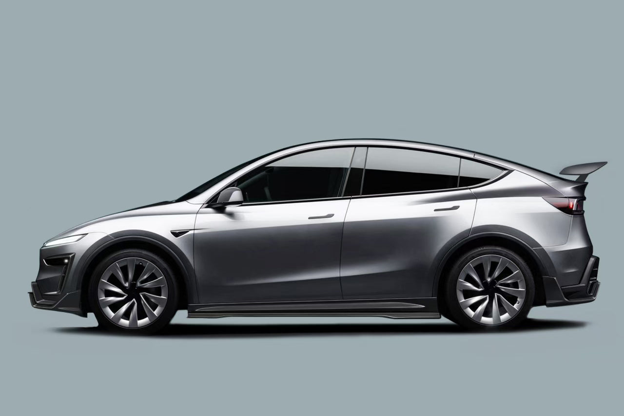 DarwinPRO 2025-UP Tesla Model Y Refresh OX Style Autoclave Carbon Fiber Side Skirts