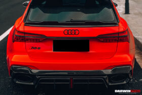 DarwinPRO 2019-UP Audi RS6 Avant C8 & RS7 Quattro BKSS Style Rear Diffuser - image 2