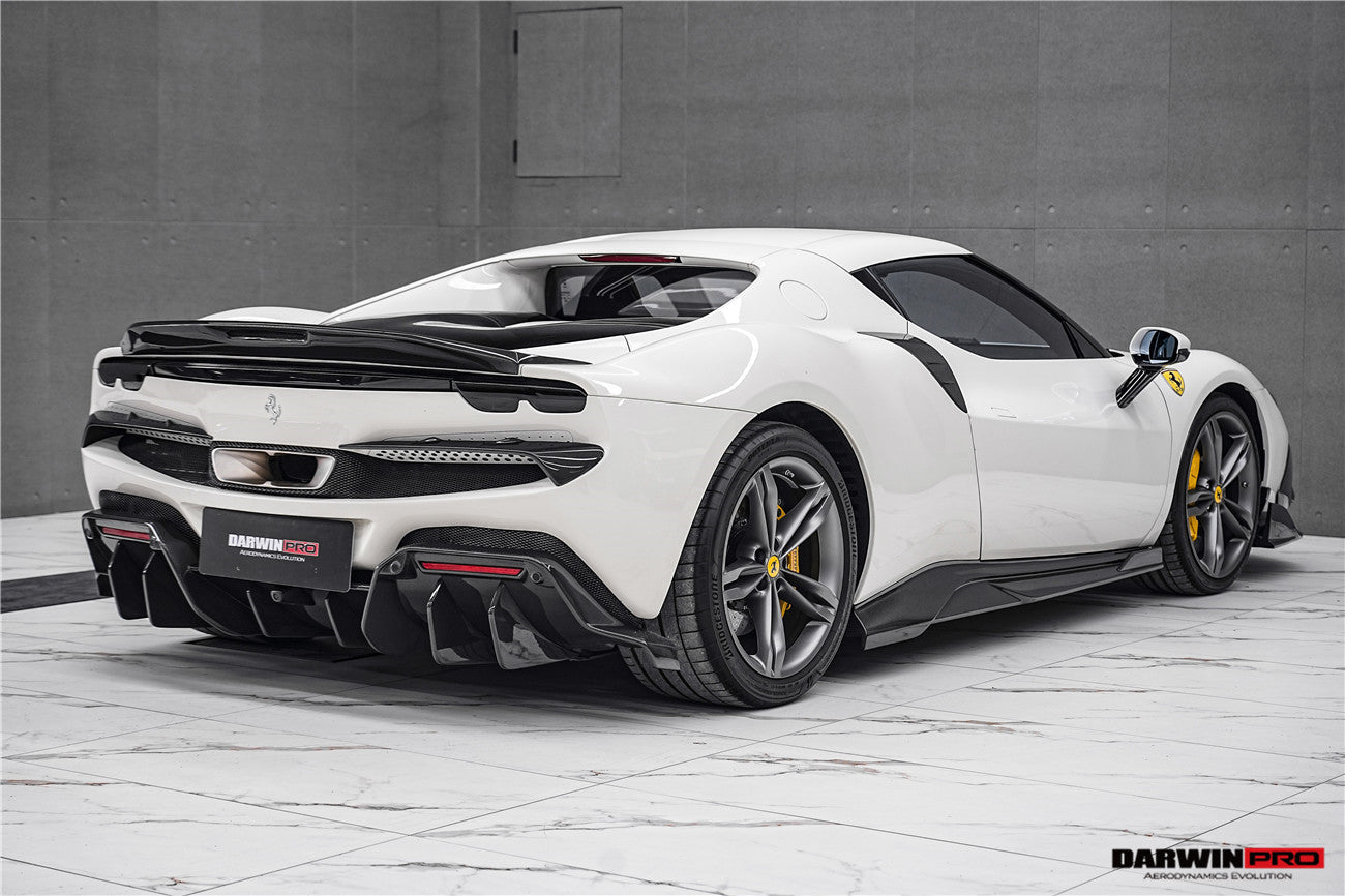 DarwinPRO 2022-2026 Ferrari 296 GTB & GTS Type F171 iMP Style Carbon Fiber Rear Diffuser With Undertray - detail 1