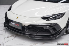 DarwinPRO 2022-2026 Ferrari 296 GTB & GTS Type F171 iMP Style Carbon Fiber Front Bumper Lip Splitter