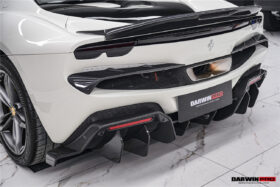 DarwinPRO 2022-2026 Ferrari 296 GTB & GTS Type F171 iMP Style Carbon Fiber Rear Diffuser With Undertray