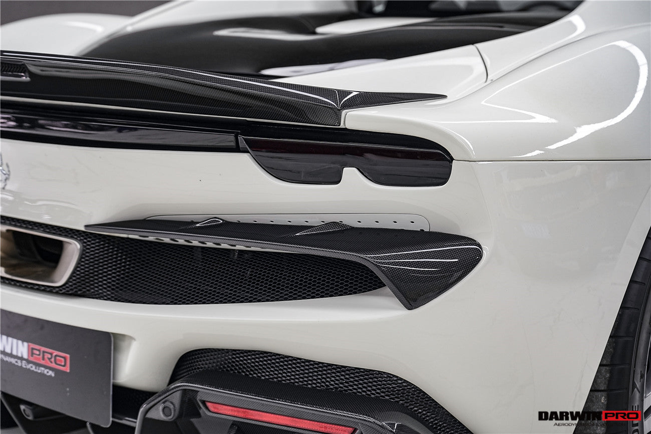 DarwinPRO 2022-2026 Ferrari 296 GTB & GTS Type F171 iMP Style Carbon Fiber Rear Bumper Trim - detail 3