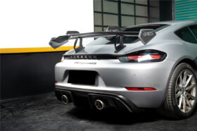 DarwinPRO 2012-2025 Porsche 718 981 Cayman Boxster GT4RS Style Autoclave Carbon Fiber Spoiler Wing - image 1