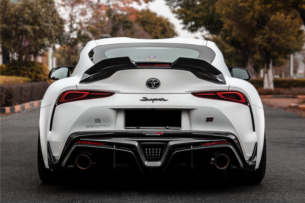 DarwinPRO 2019-UP Toyota GR Supra (J29 & DB) A90 A91 BKSS Style Carbon Fiber Rear Diffuser Lip