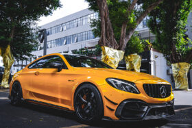 DarwinPRO 2015-2021 Mercedes Benz W205 C63 C63S AMG Coupe IMP Performance Partial Carbon Fiber Front Bumper With Canards - image 2