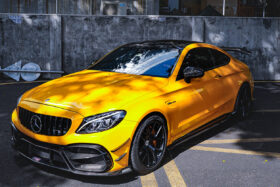 DarwinPRO 2015-2021 Mercedes Benz W205 C63 C63S AMG Coupe IMP Performance Partial Carbon Fiber Front Bumper With Canards - image 4
