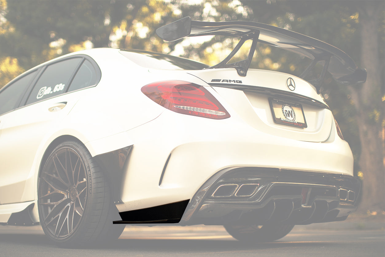 DarwinPRO 2015-2018 Mercedes Benz W205 C63 S AMG Sedan IMP Performance Carbon Fiber Rear Caps