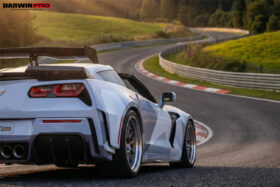 DarwinPRO 2013-2017 Chevrolet Corvette C7 Z51 BKSS Style Fiber Reinforce Ploymer Wide Rear Fender - image 6